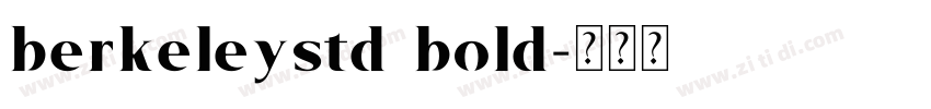 berkeleystd bold字体转换